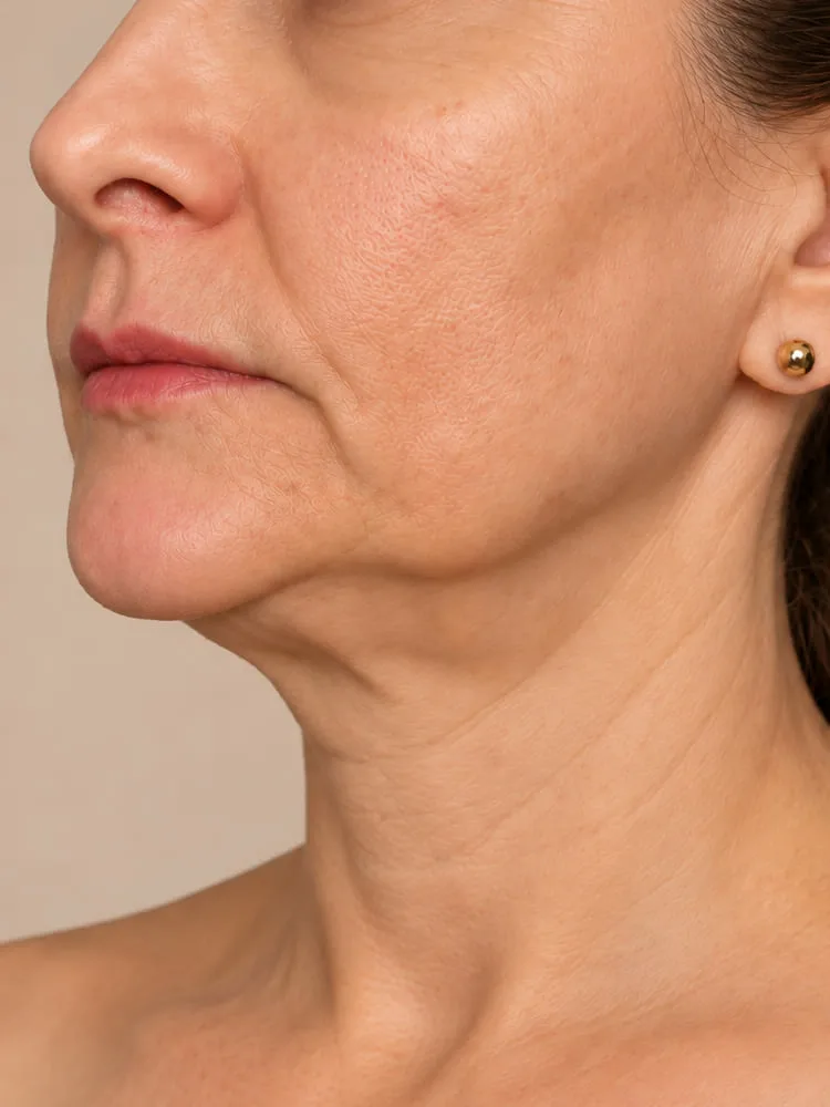 Antes de una cirugía de minilifting facial - caso 1.1