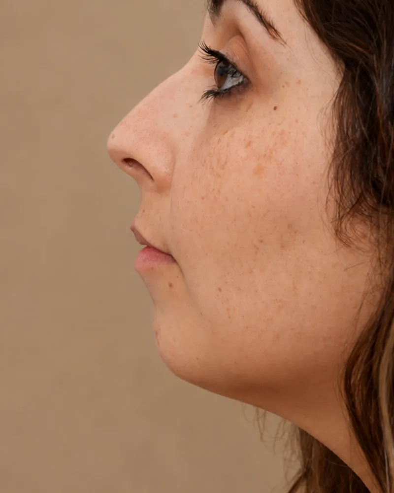 Antes de una cirugía facial de mentoplastia - caso 2