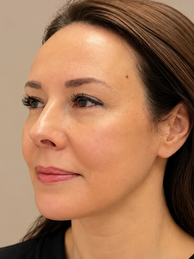 Después de un tratamiento con Nanofat para rejuvenecimiento facial - caso 2.1