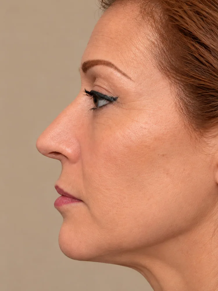 Resultado después de una cirugía de rinoplastia - caso 5.1